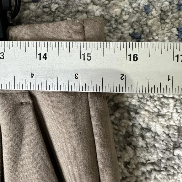 AllSaints‎ Pants Mens 32 Taupe Helm Trousers Tapered Cropped Fit Pleated Cuffed